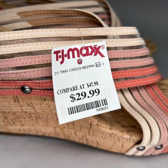 Lucky Brand Mykayla Sandals Women's Size 10 Wedge Platform Open Toe Heeled Shoes - Picture 12 of 12